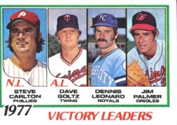 1978 Topps Baseball Cards      205     Steve Carlton/Dave Goltz/Dennis Leonard/Jim Palmer LL